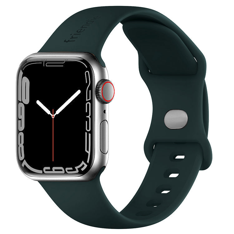 Silicone Sports Band Royal Green with Silver Pin - The Noosa Large - Compatible with Apple Watch Size 42mm to 45mm