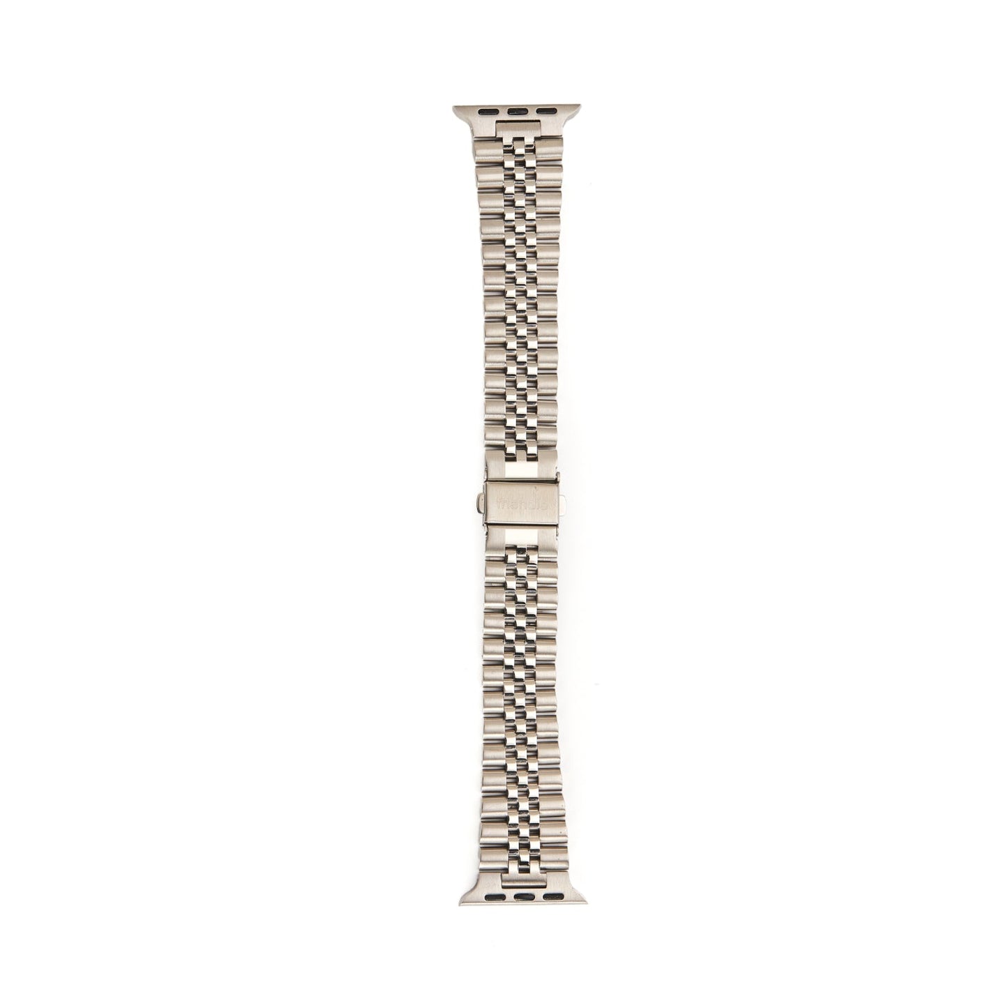 Stainless Steel Link Bracelet Band - The Perth in Silver Large - Compatible with Apple Watch Size 42mm to 45mm-1