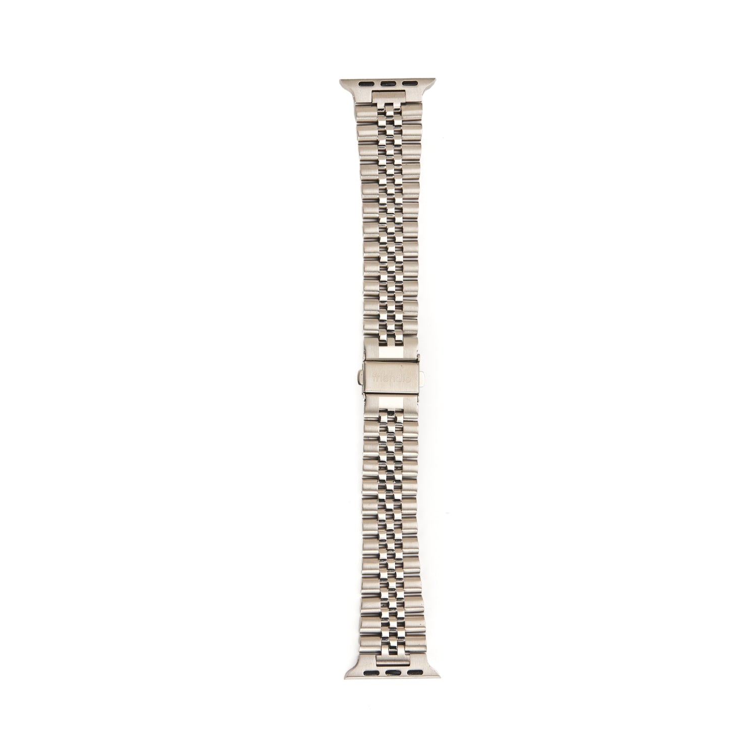 Stainless Steel Link Bracelet Band - The Perth in Silver Large - Compatible with Apple Watch Size 42mm to 45mm-1