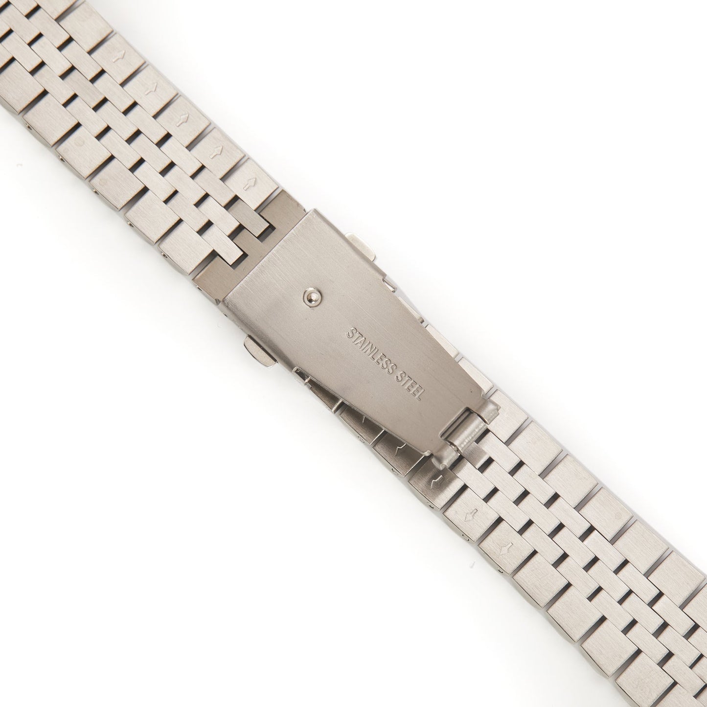 Stainless Steel Link Bracelet Band - The Perth in Silver Large - Compatible with Apple Watch Size 42mm to 45mm-4