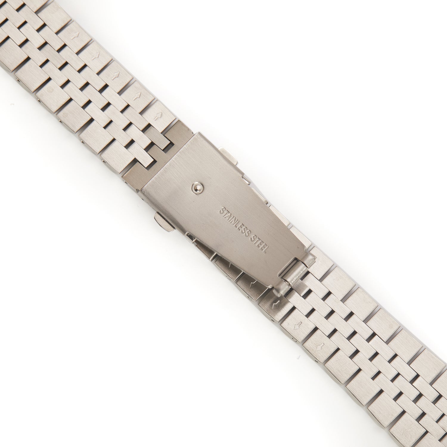 Stainless Steel Link Bracelet Band - The Perth in Silver Large - Compatible with Apple Watch Size 42mm to 45mm-4
