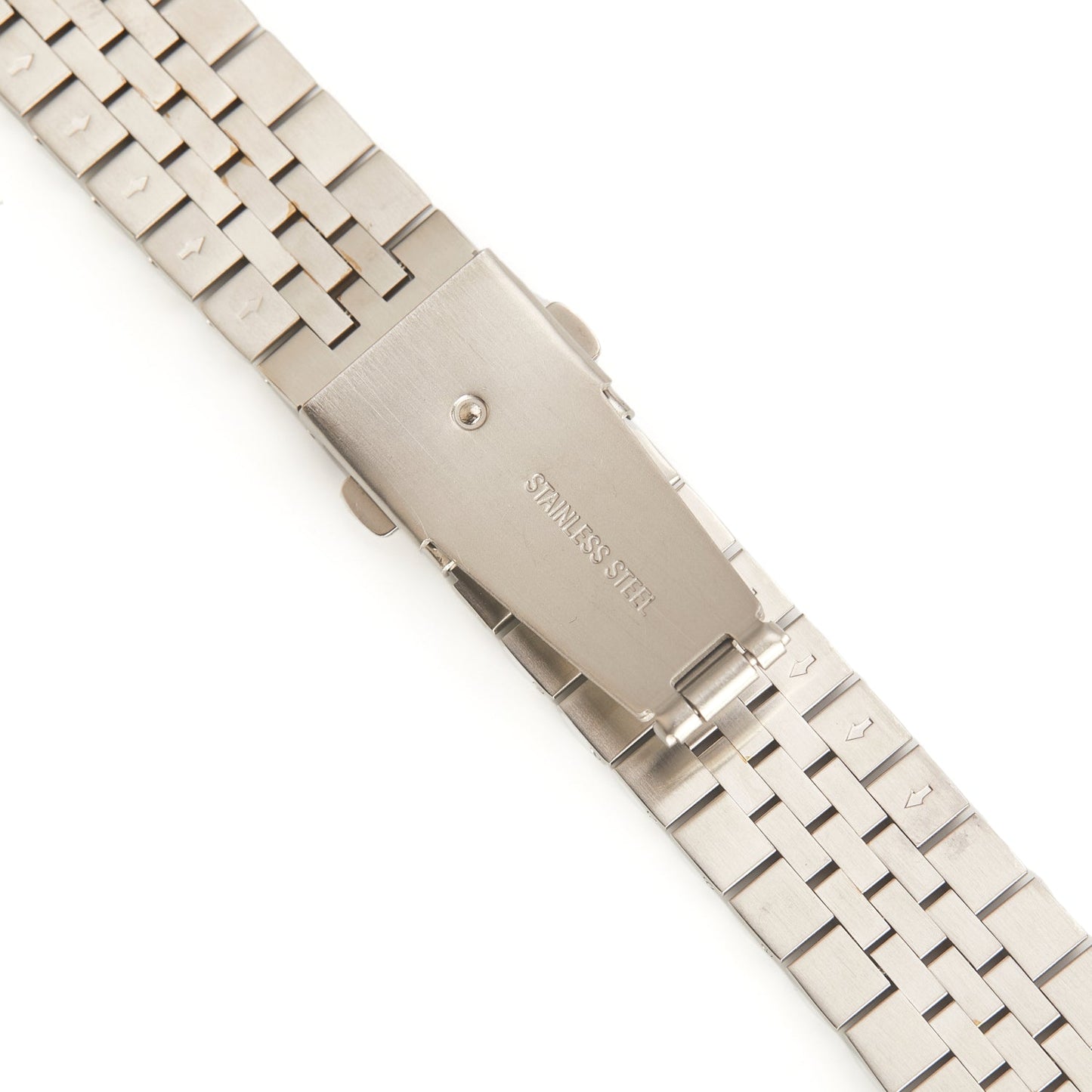 Stainless Steel Link Bracelet Band - The Perth in Silver and Rose Large - Compatible with Apple Watch Size 42mm to 45mm