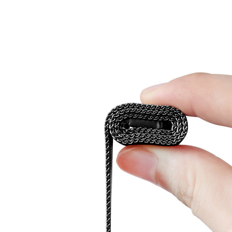 Stainless Steel Link Woven Mesh Infinite Loop Band - The Melbourne in Black - Compatible with Apple Watch Size 38mm to 41mm