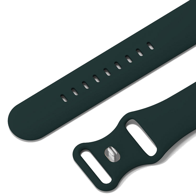Silicone Sports Band Royal Green with Silver Pin - The Noosa Large - Compatible with Apple Watch Size 42mm to 45mm